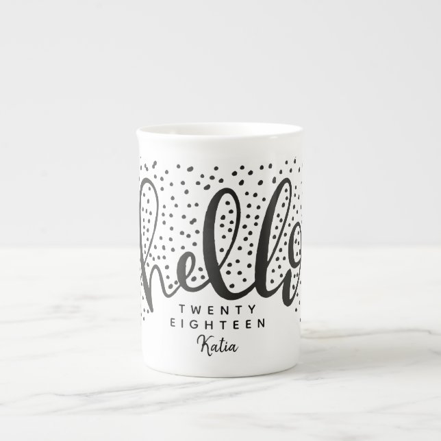 TASSE EN PORCELAINE BONJOUR NEIGE (Devant)