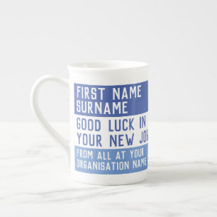 Tasse En Porcelaine Bonne chance dans votre nouvel emploi -
