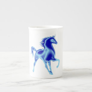 Tasse En Porcelaine Boue de Cheval Bleu