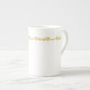 Tasse En Porcelaine Bouge de spécialité Gold Scroll