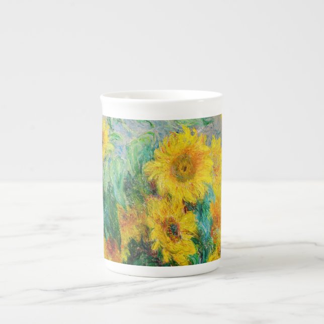 Tasse En Porcelaine Bouquet de tournesols Claude Monet (Devant)