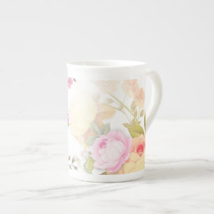 Tasse En Porcelaine Bouquets de Roses 4