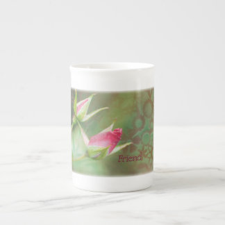 Tasse En Porcelaine Boutons de rose d'ami