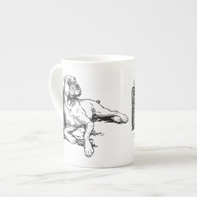 Tasse En Porcelaine boxeur (Devant gauche)