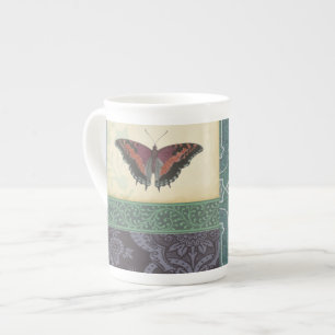 Tasse En Porcelaine Brocade à papillon décoratif par Vision Studio