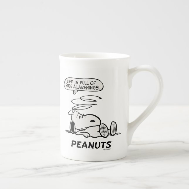 Tasse En Porcelaine cacahuètes | La vie est pleine de Rude Awakenings (Droite)
