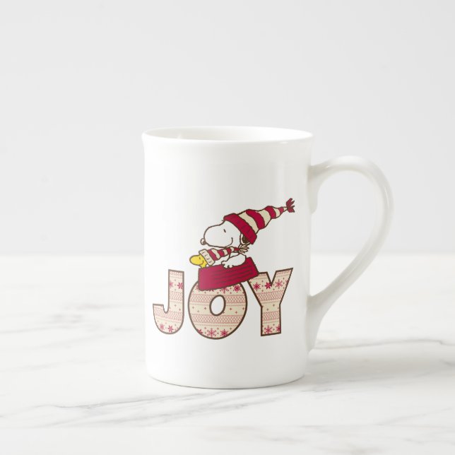 Tasse En Porcelaine cacahuètes | Snoopy & Woodstock Joy Sled Ride (Droite)
