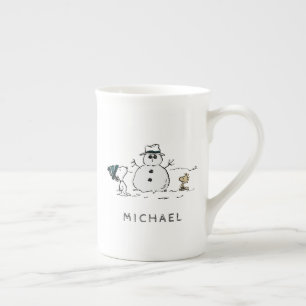 Tasse En Porcelaine cacahuètes   Snoopy & Woodstock Snowman   Ajouter 