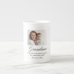 Tasse En Porcelaine Cadeau personnalisé pour grand-mère avec photo