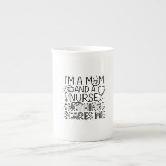 Tasse En Porcelaine Cadeau pour maman infirmière minimaliste et infirm
