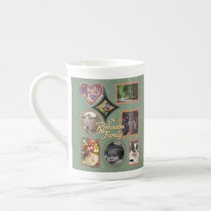 Tasse En Porcelaine Cadre de collage de photos de famille rétro Ultima