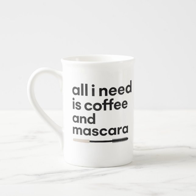 Tasse En Porcelaine Café et mascara (Gauche)