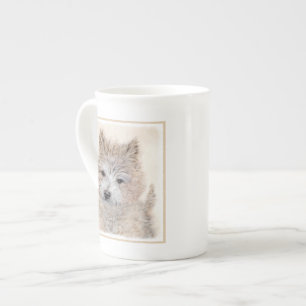 Tasse En Porcelaine Cairn Terrier Peinture Chiot - Art Chien original