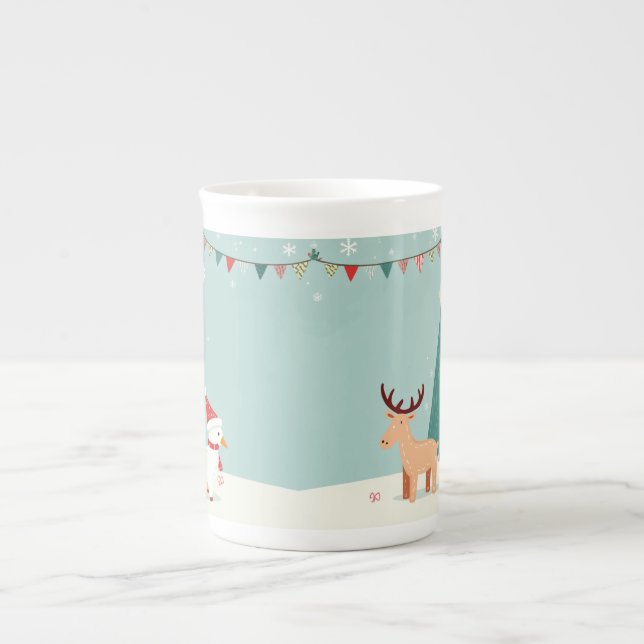 Tasse En Porcelaine canette commémorative de noël (Devant)