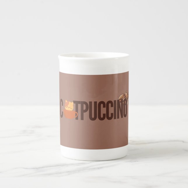 Tasse En Porcelaine Cappuccino Coffee Beans Art Mug. (Devant)