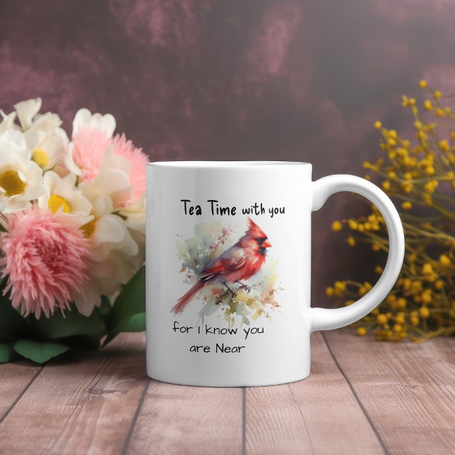 Tasse En Porcelaine CARDINAL DES Rouges Modernes "Vous êtes près" (Créateur téléchargé)