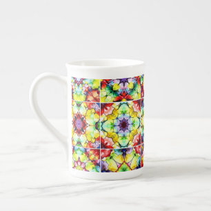 Tasse En Porcelaine Carrelage méditerranéen, Carreaux d'encre d'alcool