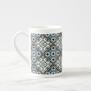 Tasse En Porcelaine Carrelage méditerranéen, Portugais, Azulejo, Majol
