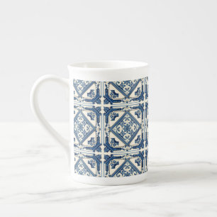 Tasse En Porcelaine Carrelage méditerranéen, Portugais, Azulejo, Majol