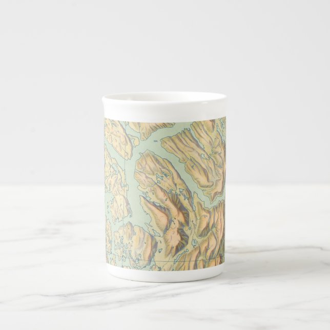 Tasse En Porcelaine Cartes de Norvège - Bergen série 1925 (Devant)
