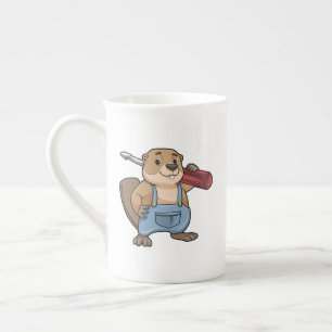 Tasse En Porcelaine Castor comme artisan avec clé