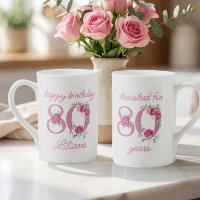 Célébration de 80 ans Fleur numérique chérie penda