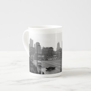 Tasse En Porcelaine Centre-ville de Kansas City, Missouri Photo noir e