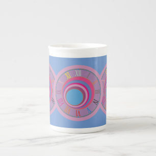 Tasse En Porcelaine Cercles tourbillonnants en forme de poule sur mesu