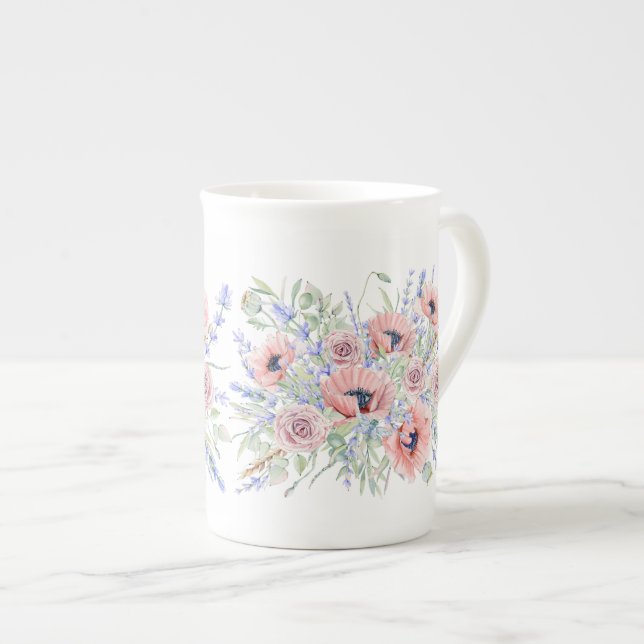 Tasse En Porcelaine Champs de Provence Bouquet (Devant droit)