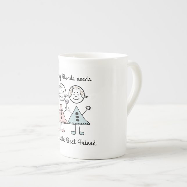 Tasse En Porcelaine "Chaque Blonde a besoin d'une Coupe Brunette Meill (Devant droit)