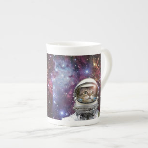 Tasse En Porcelaine Chat Cosmonaut