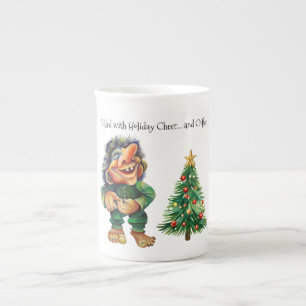 Tasse En Porcelaine Cheeky Christmas Troll et Tree Delight