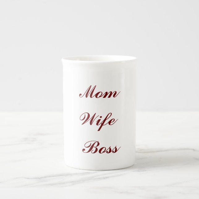 Tasse En Porcelaine Chef femme maman (Devant)