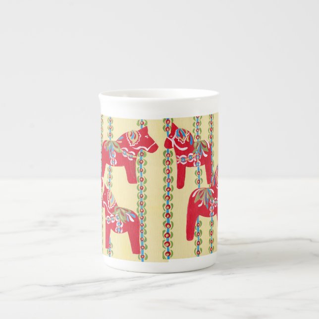 Tasse En Porcelaine Cheval de Dala (Devant)