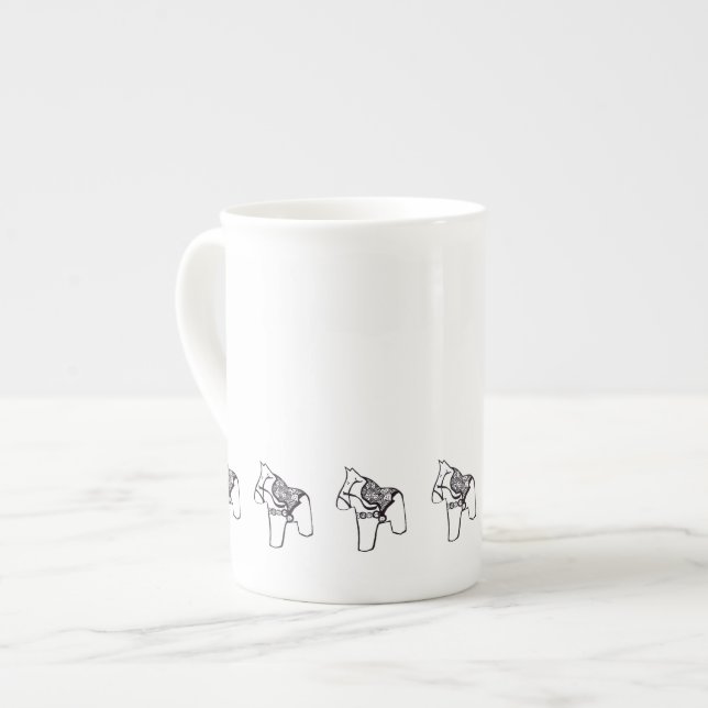Tasse En Porcelaine Chevaux de Dala (Devant gauche)