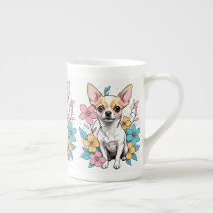 Tasse En Porcelaine Chihuahua du printemps