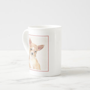 Tasse En Porcelaine Chihuahua Peinture - Cute Original Chien Art