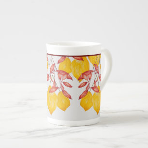 Tasse En Porcelaine Chili & Turmeric sur une boule de Chine osseuse