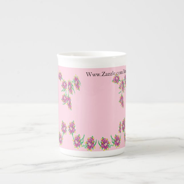 Tasse En Porcelaine Chine de boug de spécialité/ Asie lilly os (Devant)