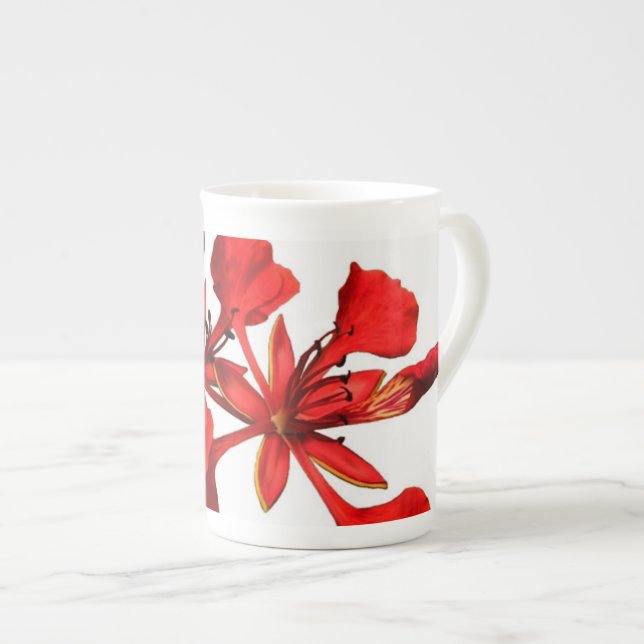 Tasse En Porcelaine Chine de l'os de muscade Royal Poinciana (Devant droit)
