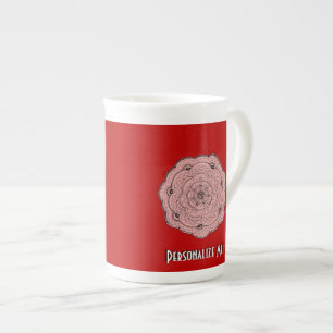 Tasse En Porcelaine Choisissez Votre Propre Dentelle De Couleur Fleur 