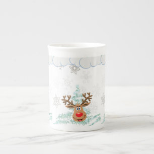 Tasse En Porcelaine Christmas Mug, Reindee