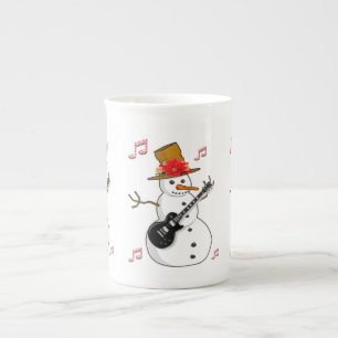 Tasse En Porcelaine Christmas Mug, Snowman, Joyeux Noël