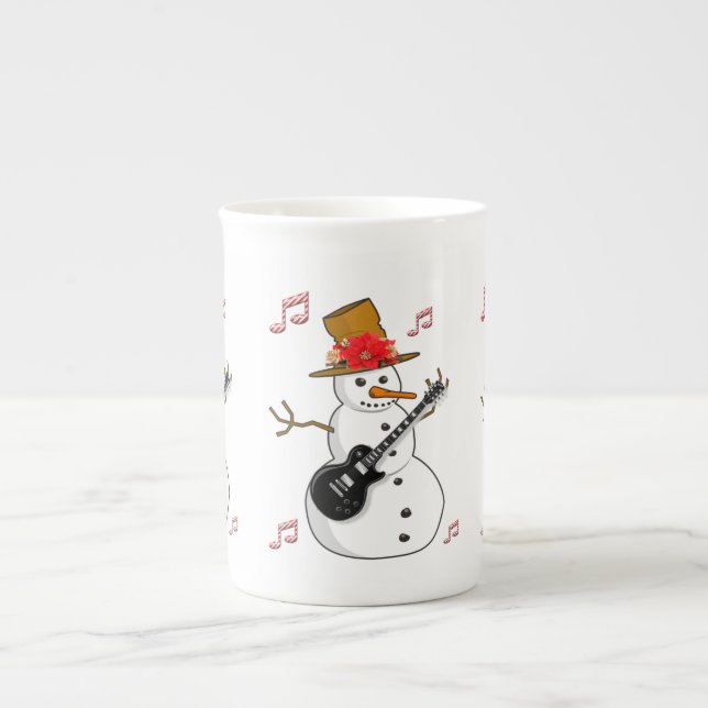 Tasse En Porcelaine Christmas Mug, Snowman, Joyeux Noël (Devant)