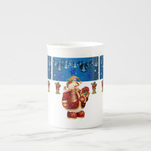 Tasse En Porcelaine Christmas Mug, Snowman, Joyeux Noël
