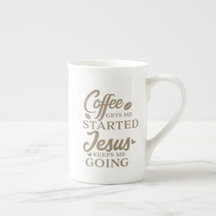 Tasse En Porcelaine Citation Chrétienne Le Café Me Fait Commencer Le S