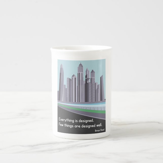 Tasse En Porcelaine Citation d'architecture [roseau de Brian] (Devant)