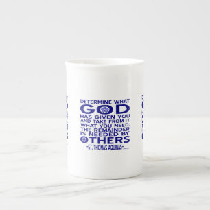 Tasse En Porcelaine Citation de Saint Thomas d'Aquin