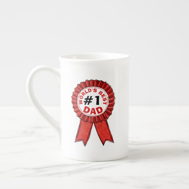 Tasse En Porcelaine Citation du meilleur papa du monde Fête des pères  (Gauche)