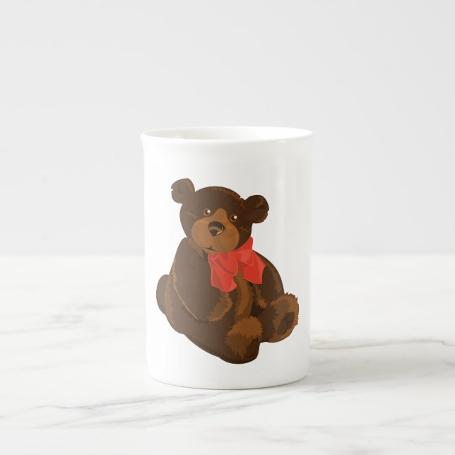 Tasse En Porcelaine Clipart d'ours de nounours (Devant)